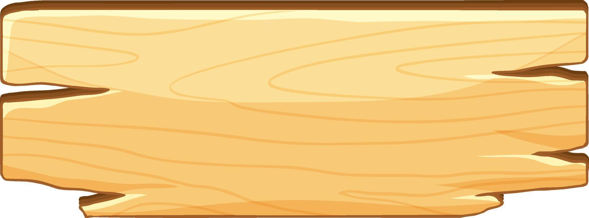 Banner de madera en blanco sobre fondo blanco. vector