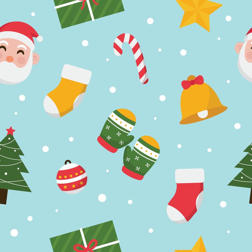 Cute Seamless Christmas Pattern vector