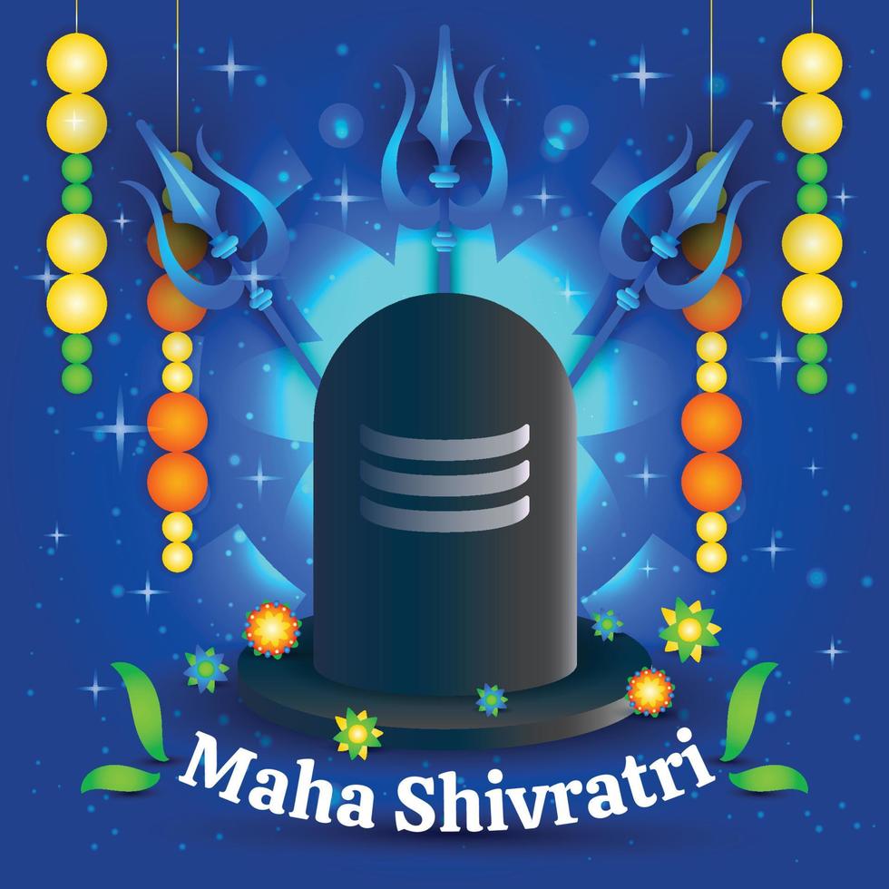 Maha Shivaratri Greeting Background Template vector