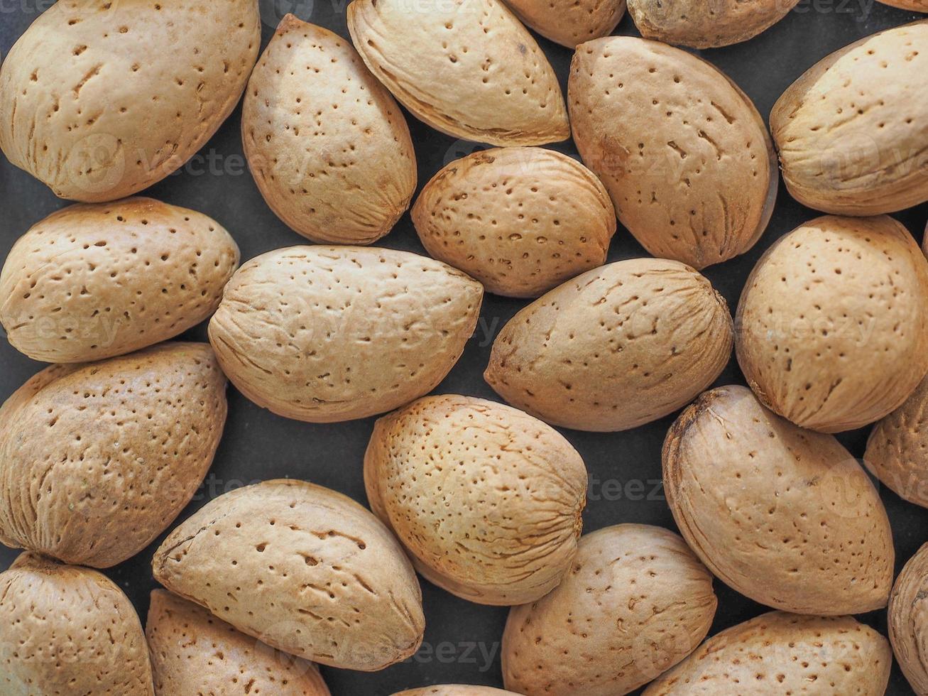 Dried almonds fruits photo