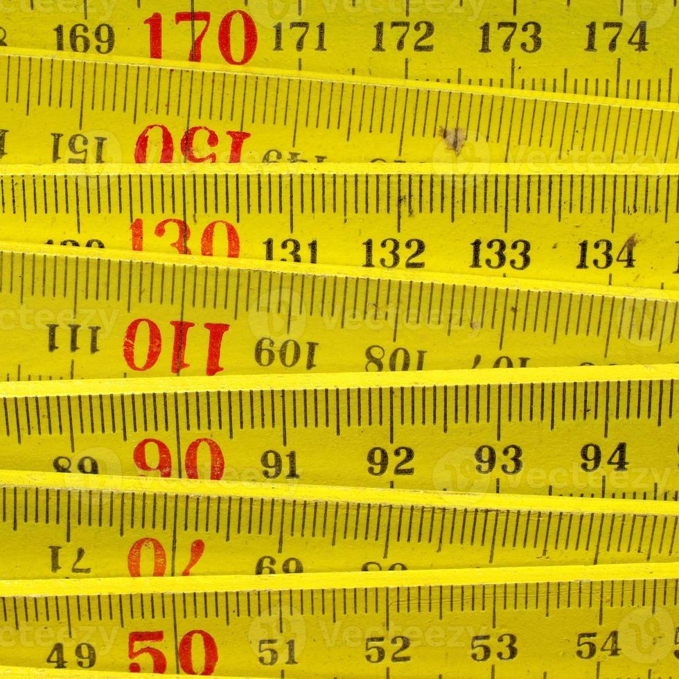 Wooden carpenter ruler photo