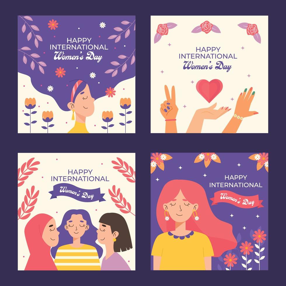 International Women Day Social Media Post vector