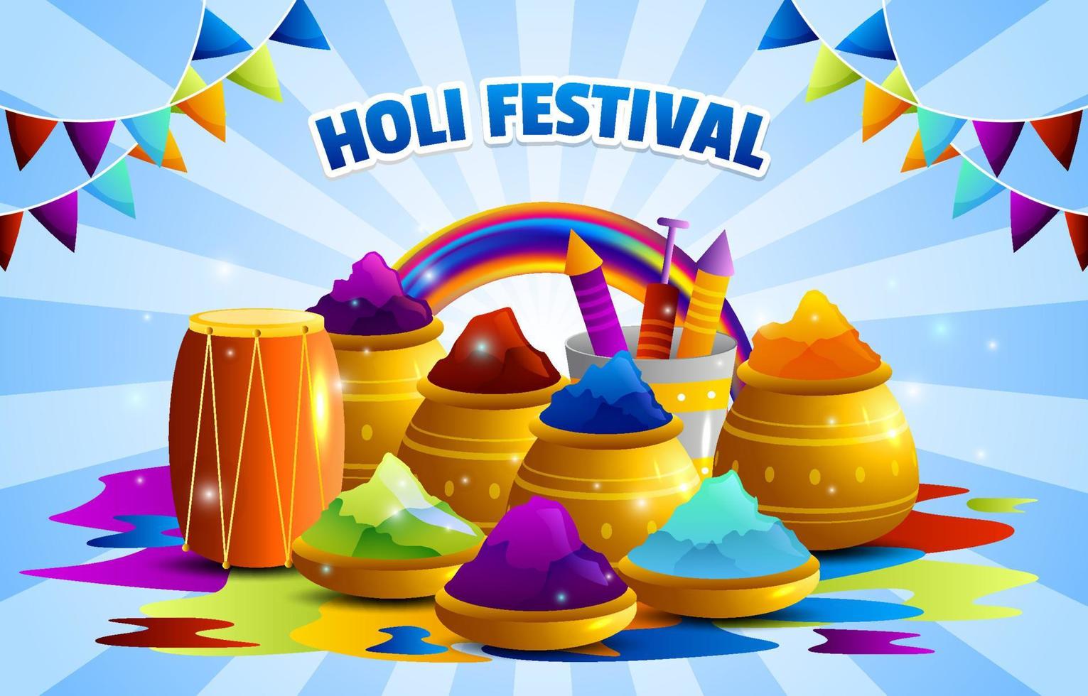 Holi Festival Background vector