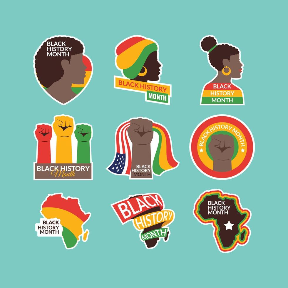 Black History Month Sticker vector