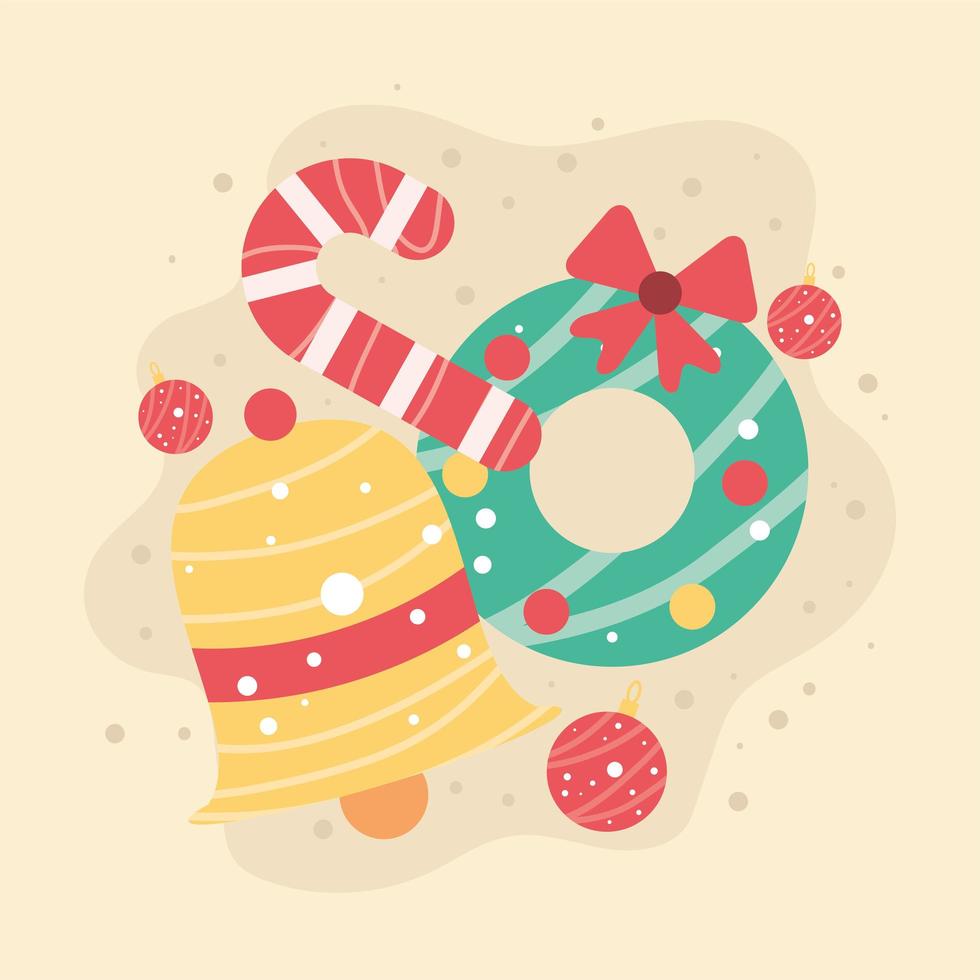 christmas stickers decoration vector