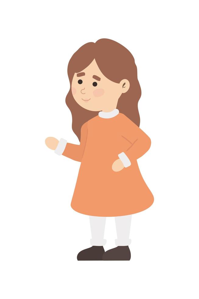 little girl cartoon vector