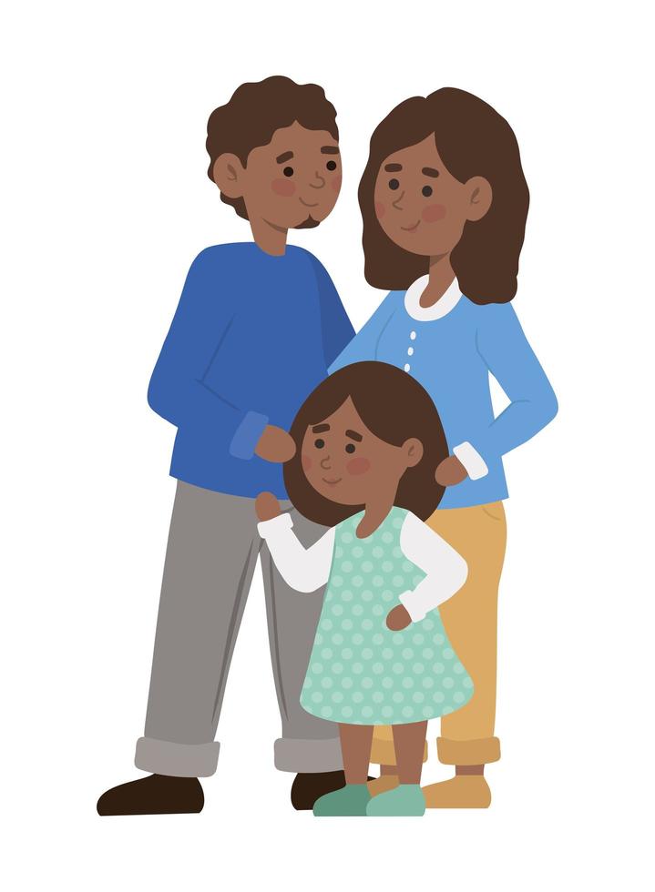 afro american family vector