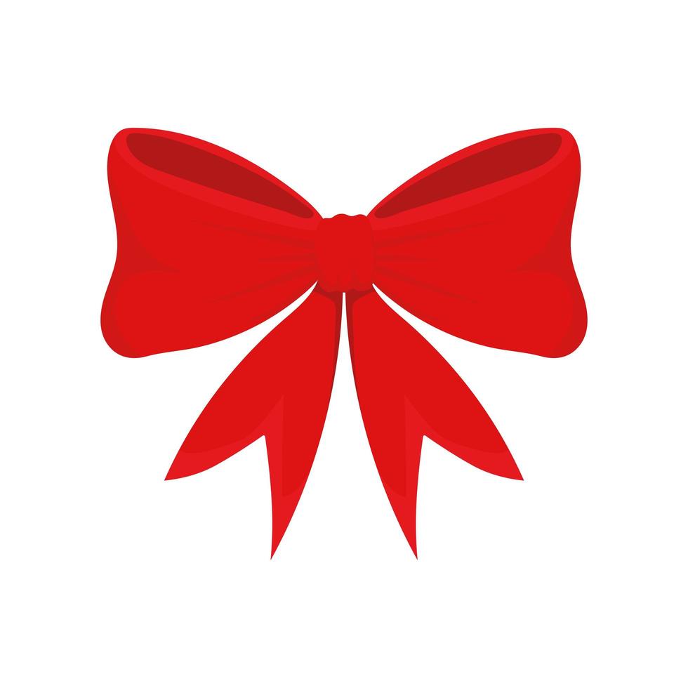 red bow decoration vector