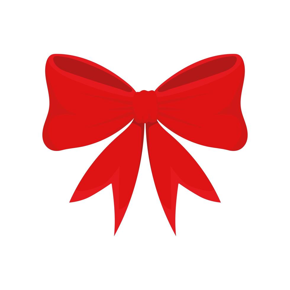 red bow decoration vector