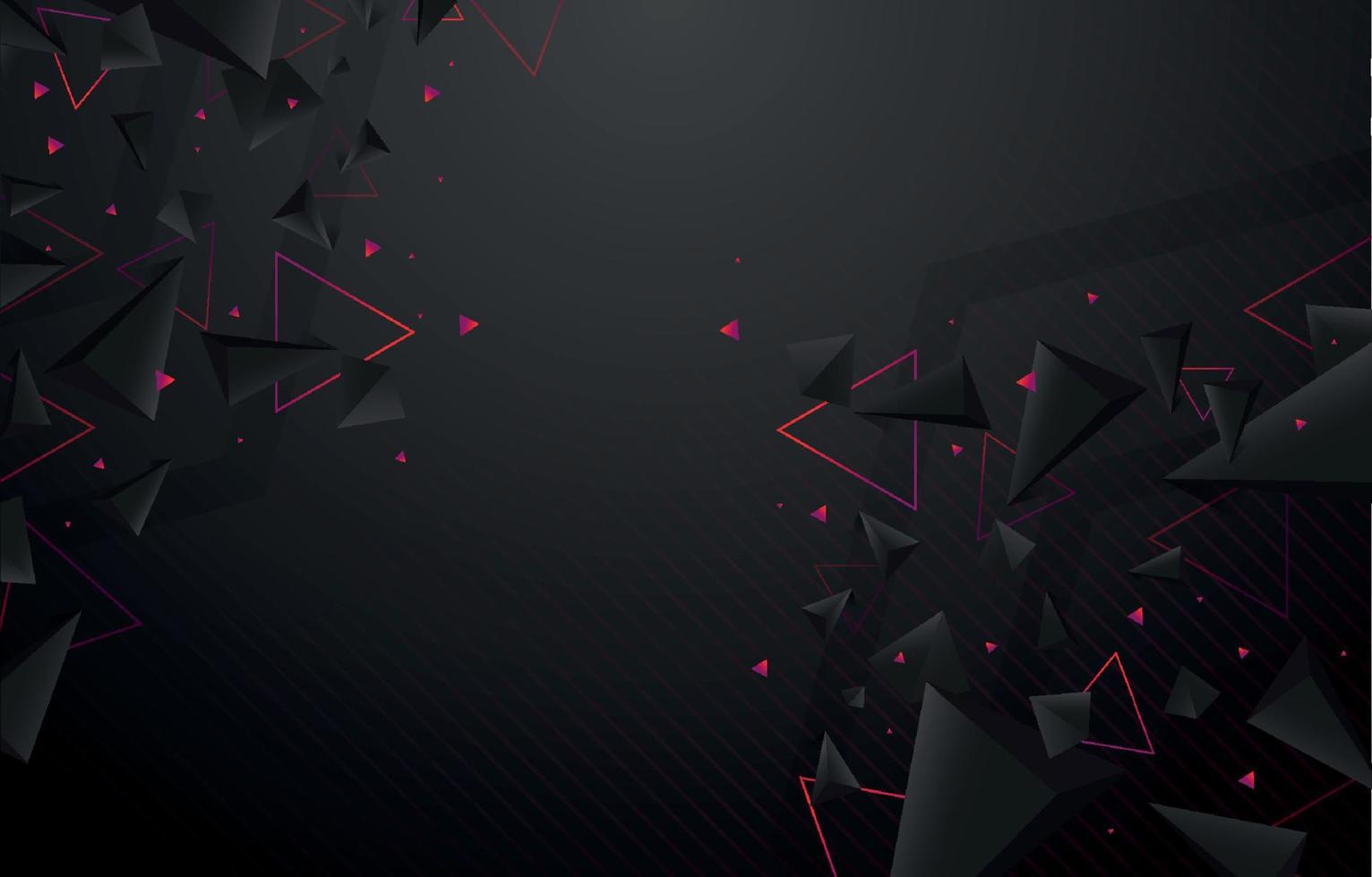 Black Triangular Modern Background vector