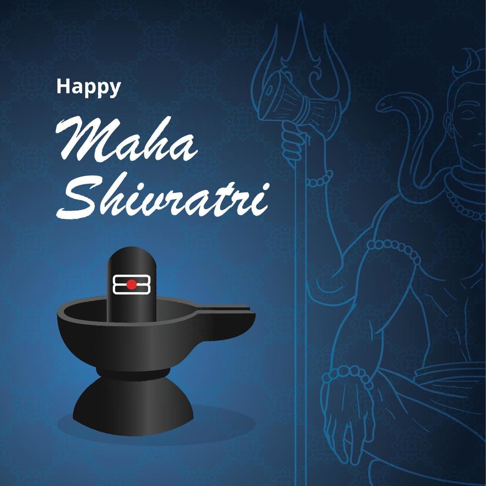 feliz maha shivratri concepto vector