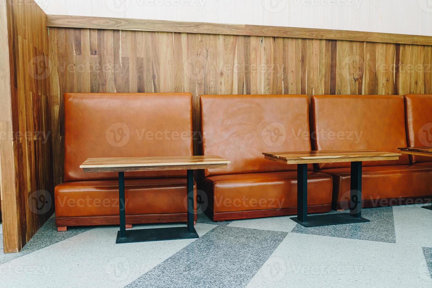 empty sofa chair with table photo