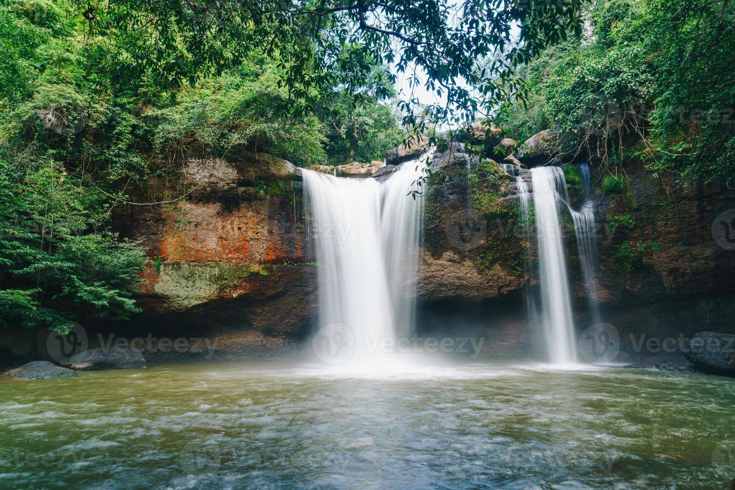 Haew Suwat Waterfall at Khao Yai National Park in Thailand photo