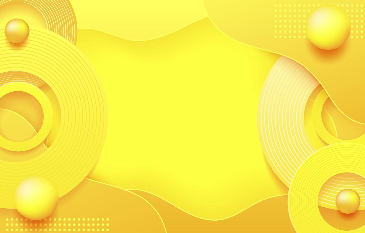 Yellow Geometric Wavy Background vector