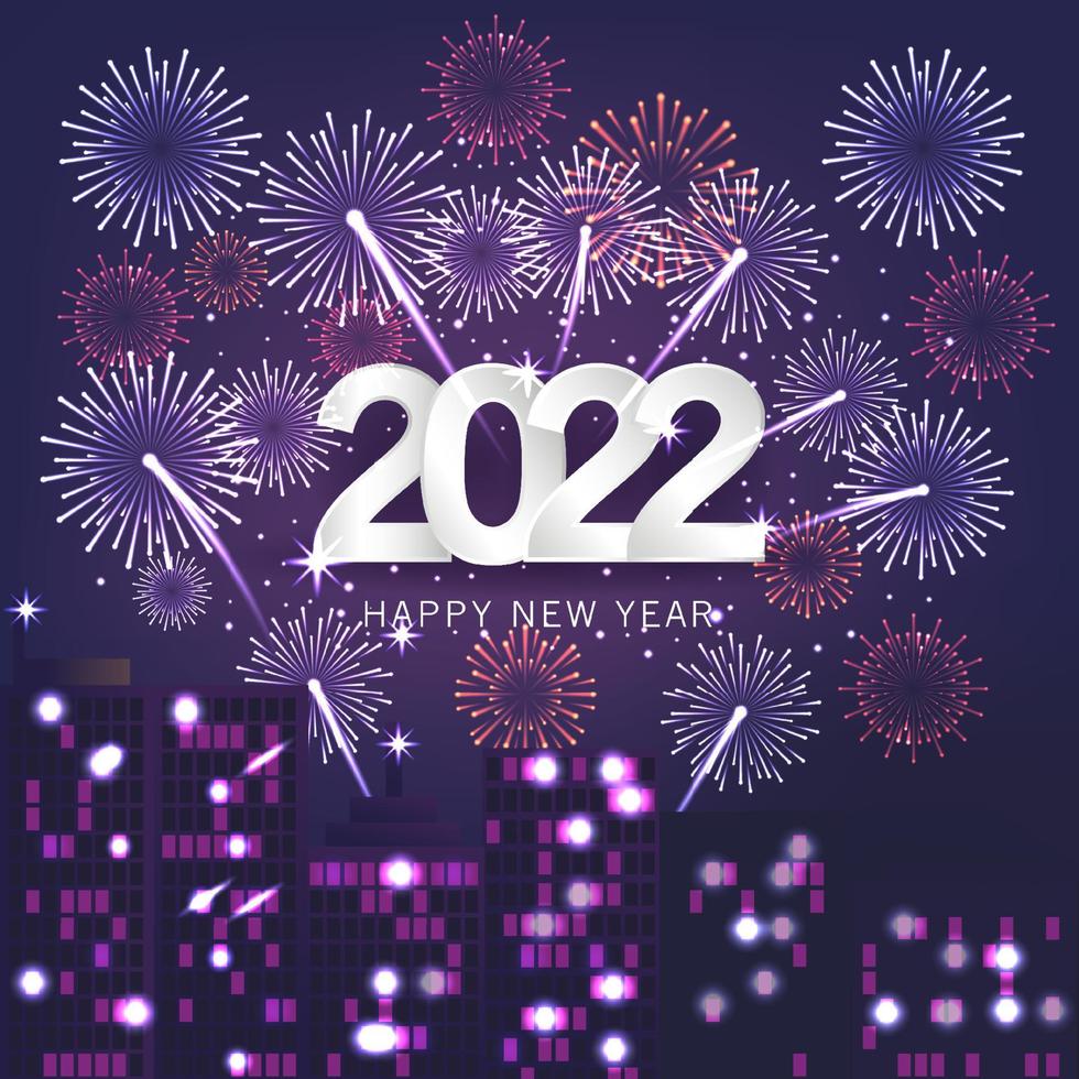 New Year Firework Background vector