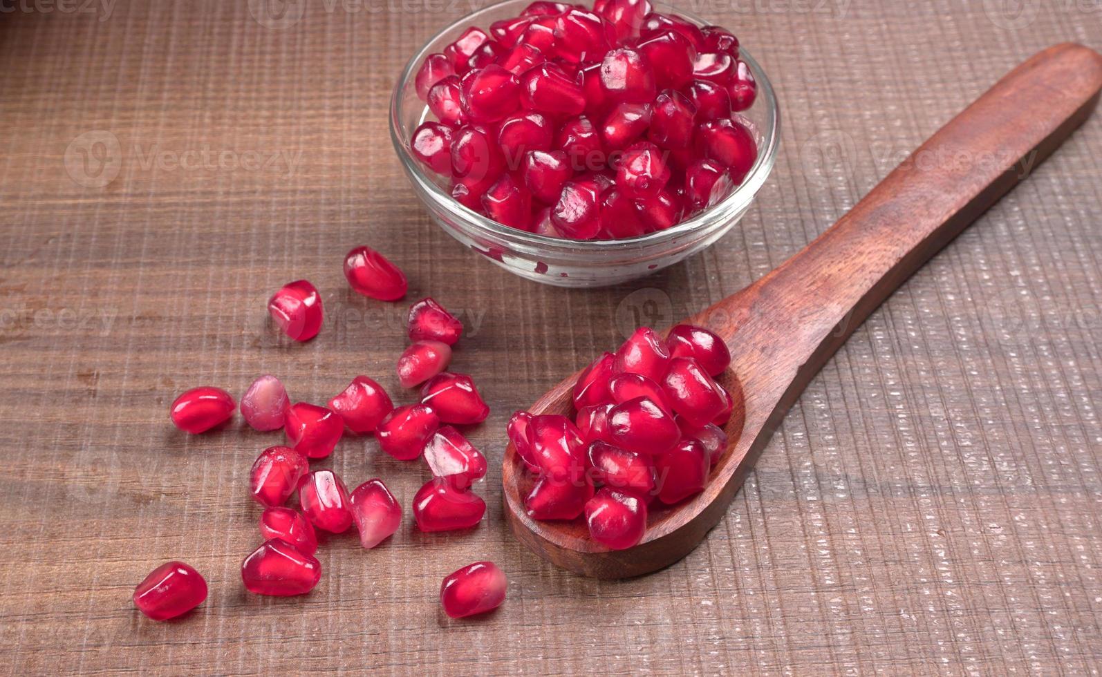 Fresh Pomegranate. rich in natural antioxidants. concept of red fruits, vitamins and natural antioxidants to the skin for beauty. photo