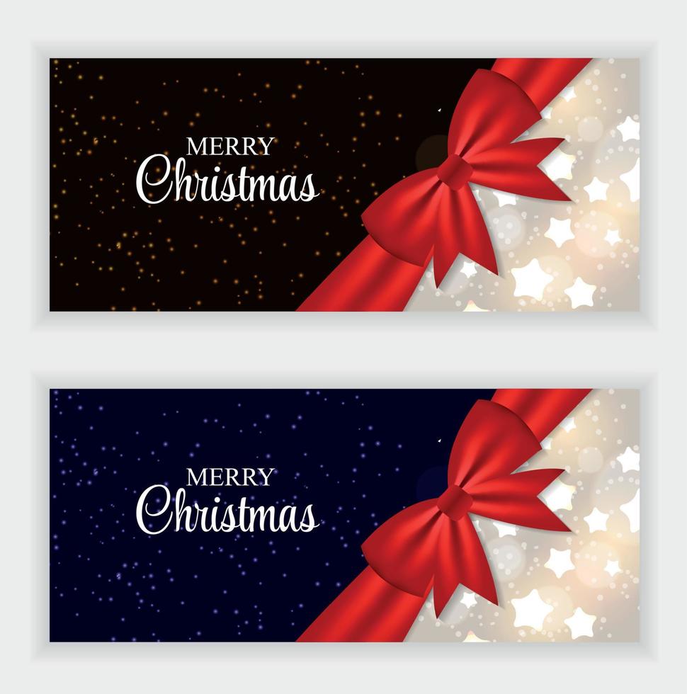 Christmas Gift Card Set Vector Illustration