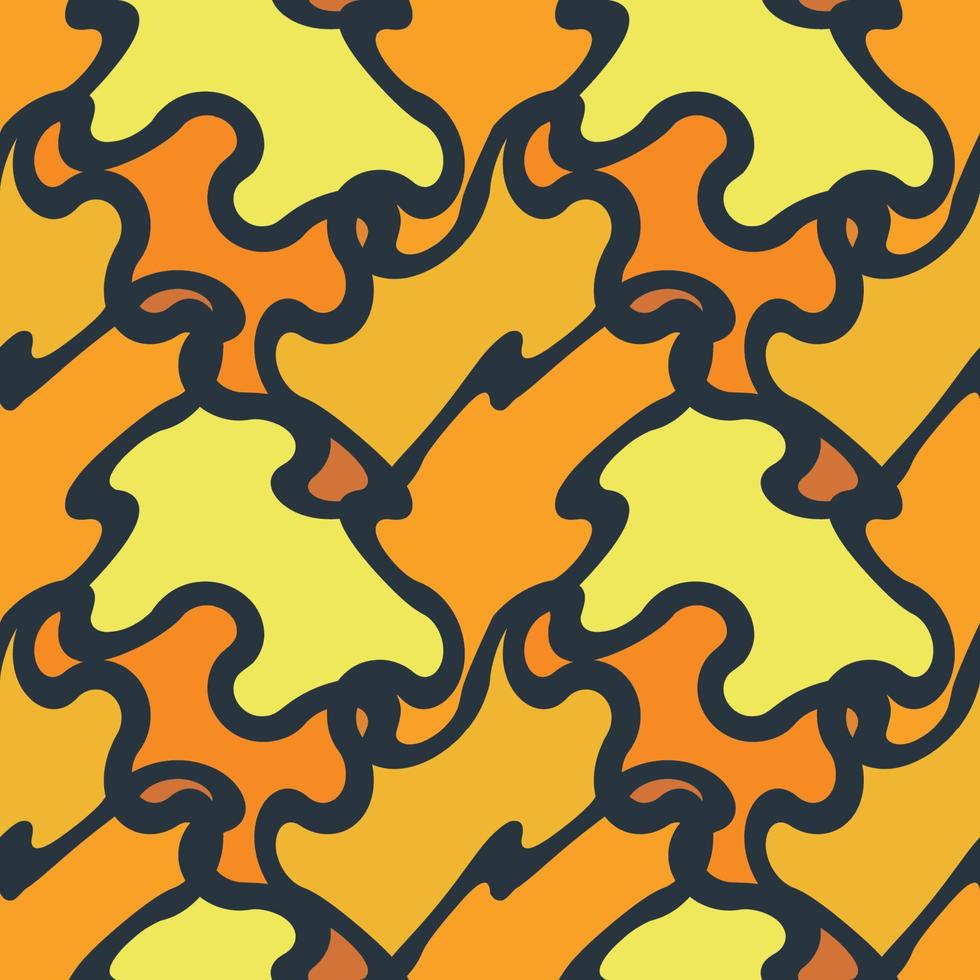 Seamless Pattern. Abstract Psychedelic Art Background. Vector Il