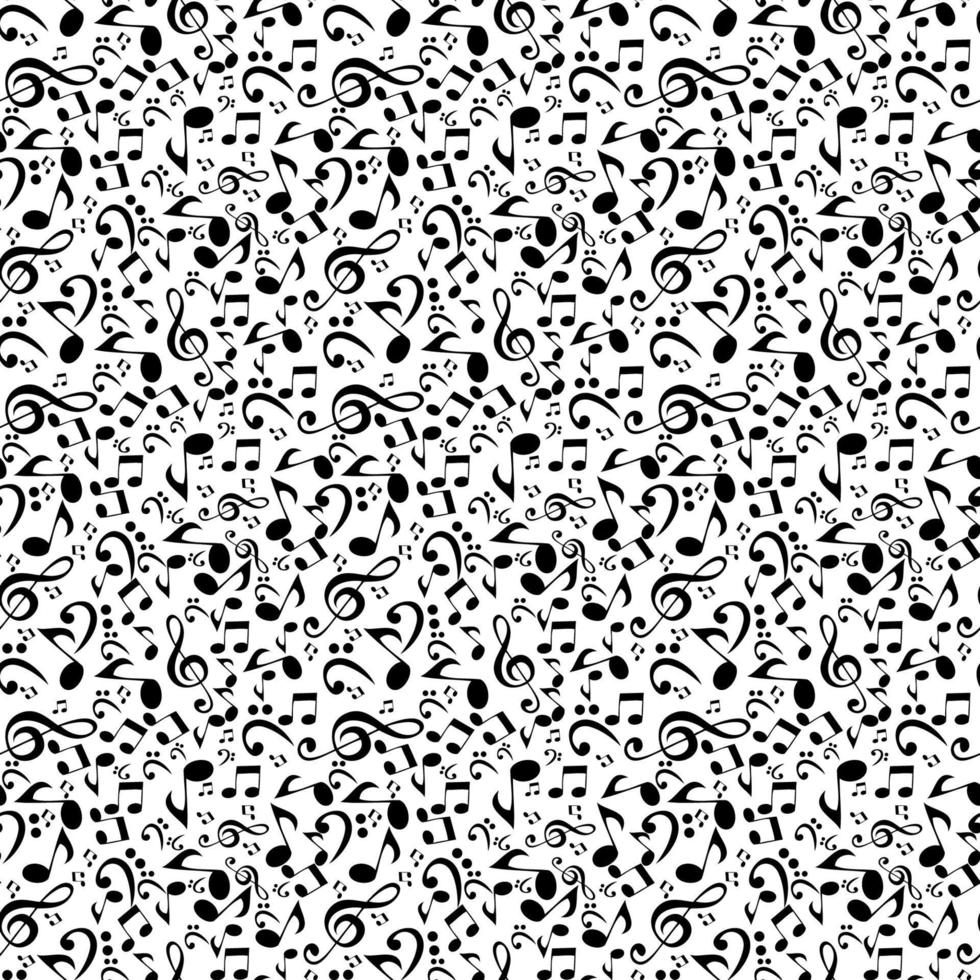 Abstract Music Seamless Pattern Background. Vector Illustration.