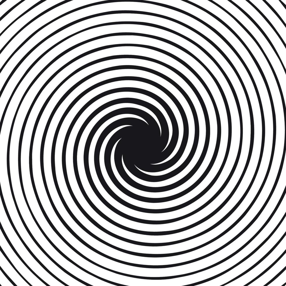 Black and White Abstract Psychedelic Art Background. Vector Illu