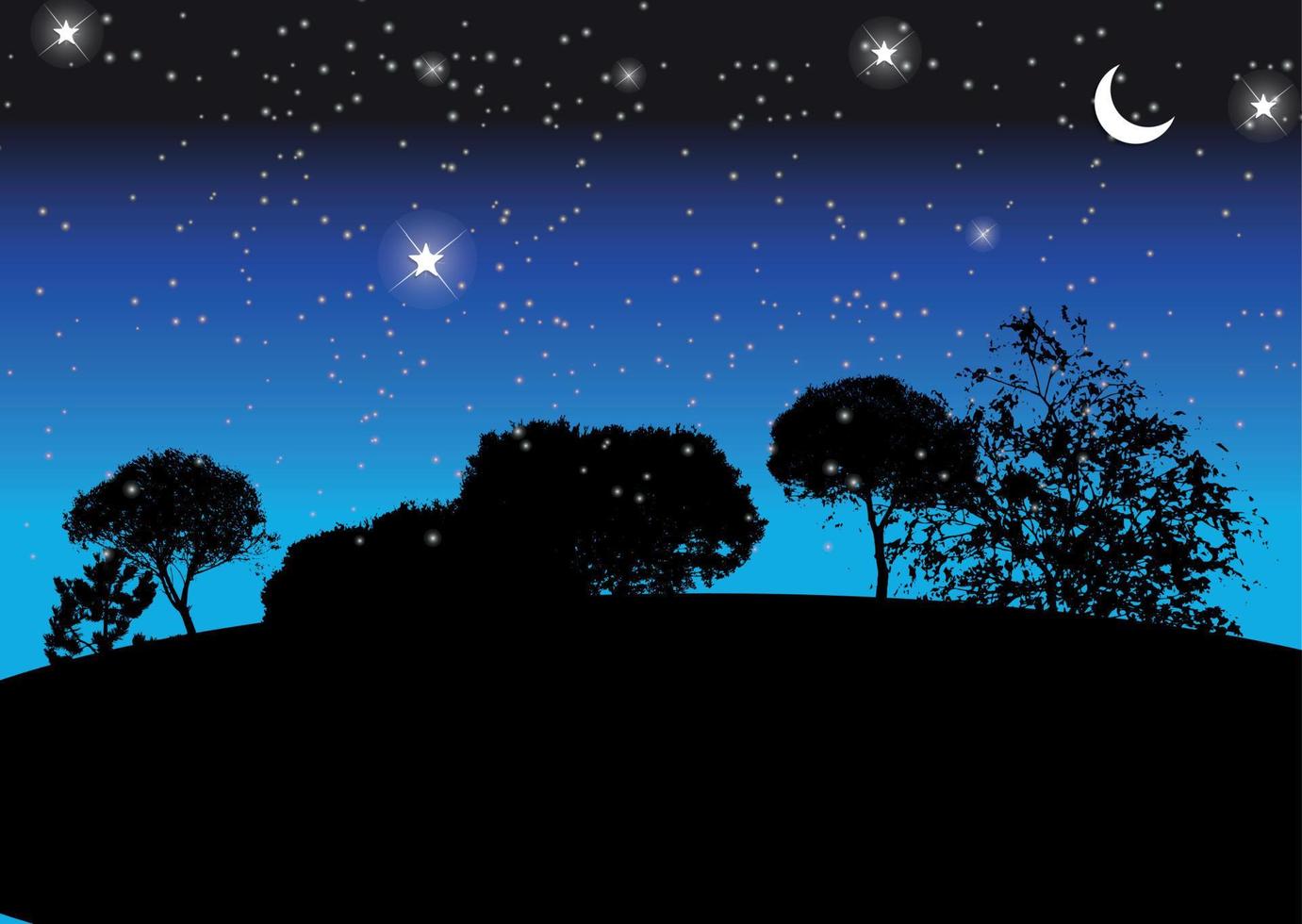 Abstract Silhouette Tree. Vector Illustration.