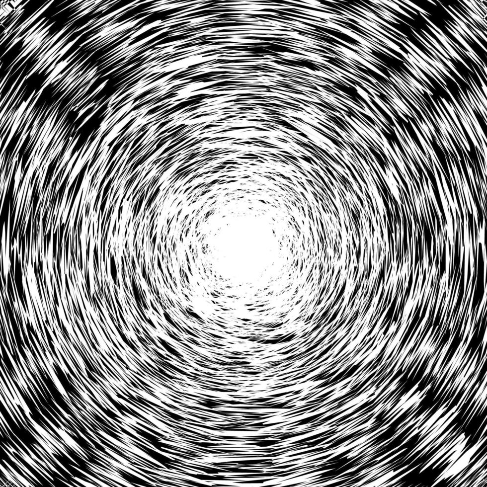 Black and White Abstract Psychedelic Art Background. Vector Illu