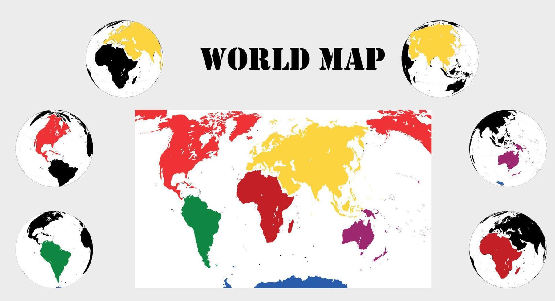 Map Of The World. Vector Illustration.