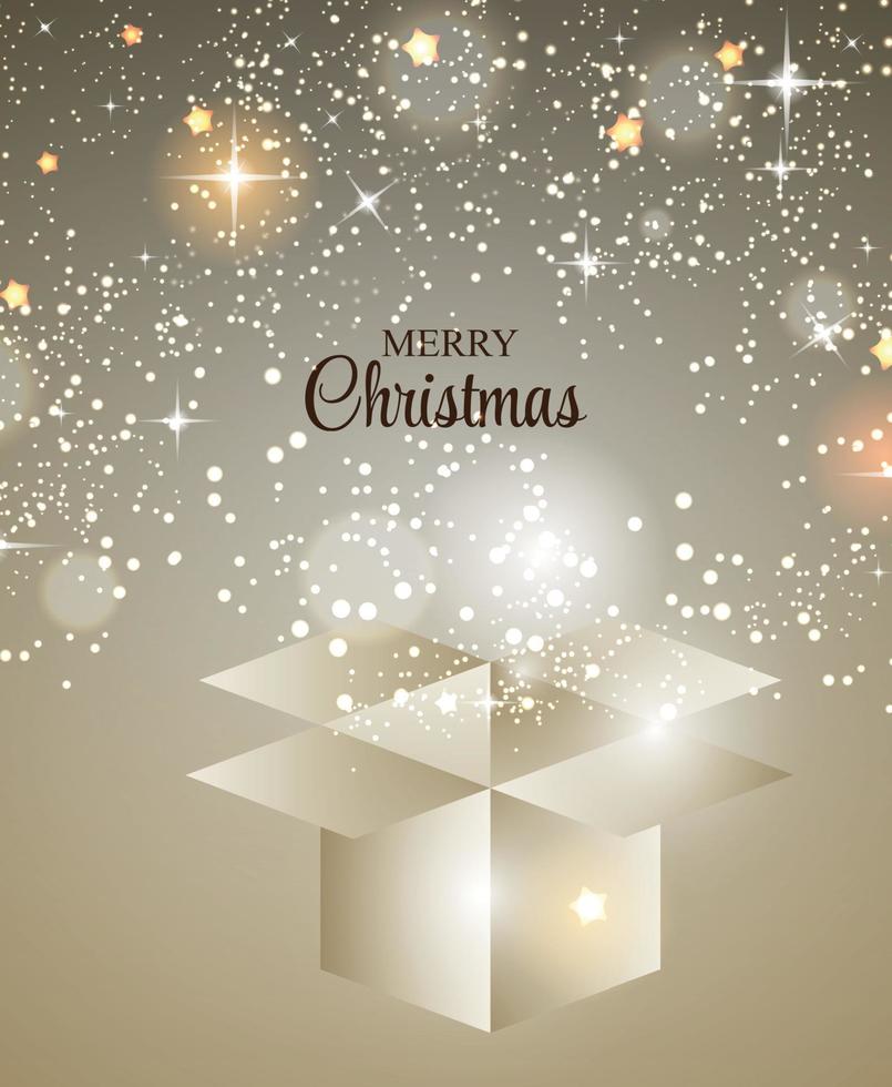Christmas Glossy Star Background Vector Illustration