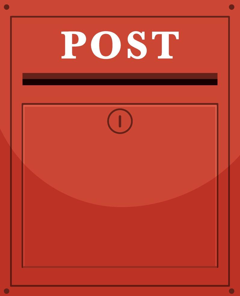Isolated postbox in cartoon style vector
