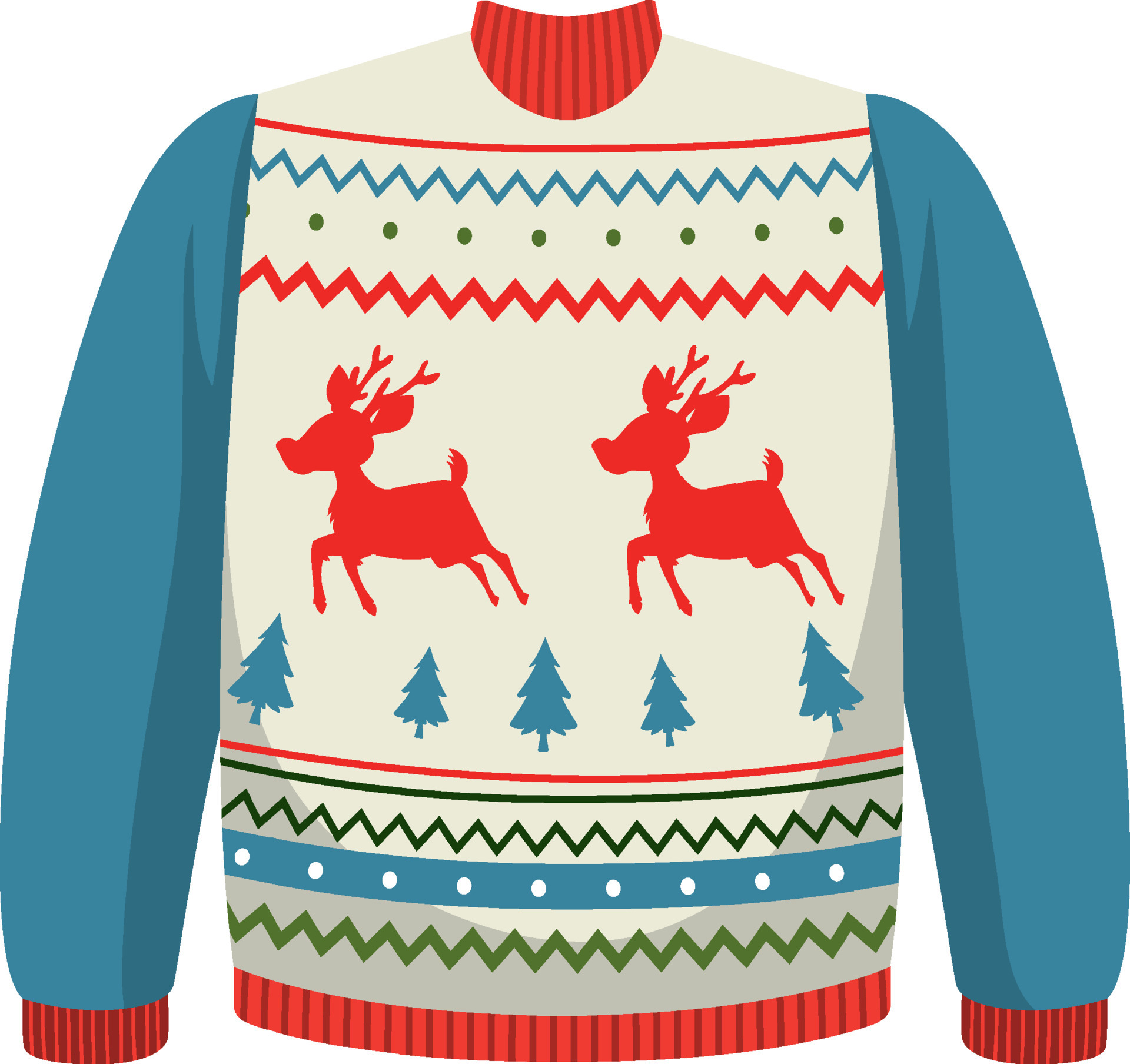 Christmas sweater in cartoon style isolated 4633228 Vector Art at Vecteezy