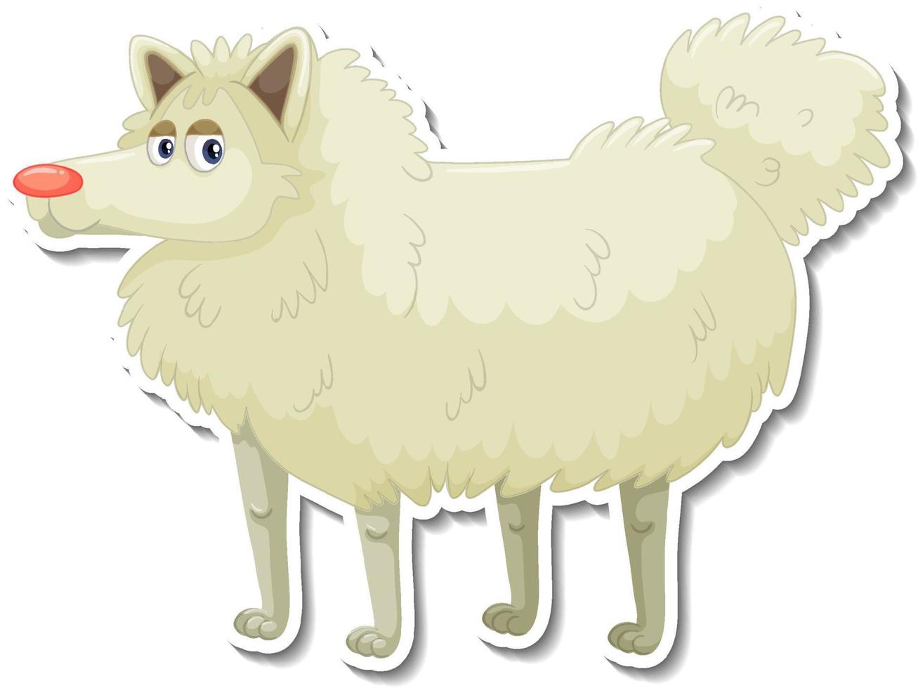 un lobo con traje de oveja en estilo de dibujos animados vector