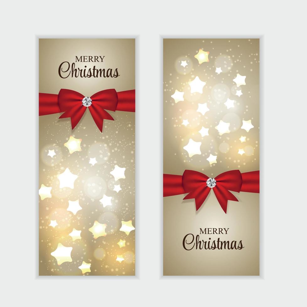 Christmas Website Banner and Card Background Vector Illustration