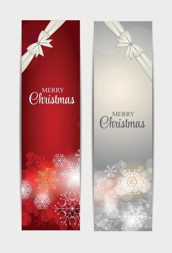 encabezado del sitio web de copos de nieve de navidad y conjunto de banner de fondo ve vector