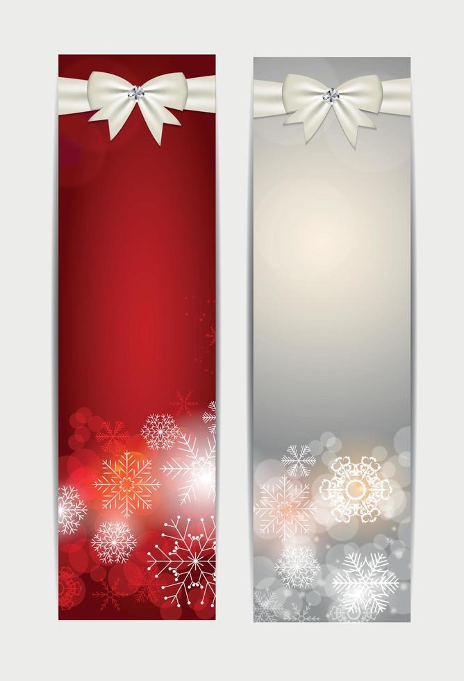 vector de fondo de tarjeta y banner de sitio web de copos de nieve de navidad