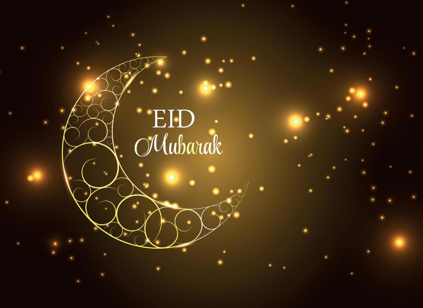 Moon Background for Muslim Community Festival Vector Illustration