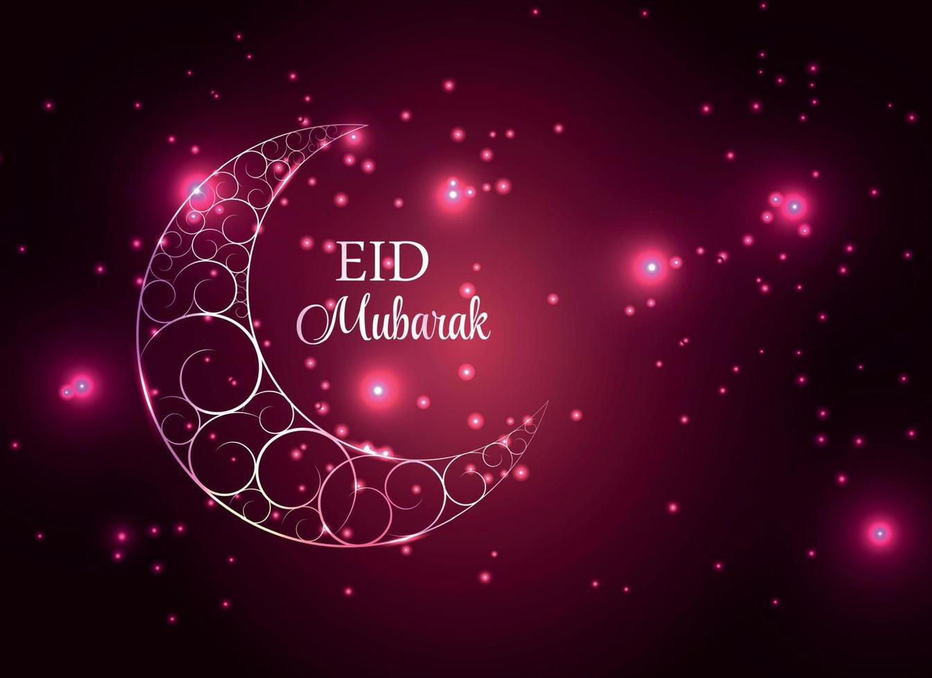 Moon Background for Muslim Community Festival Vector Illustration