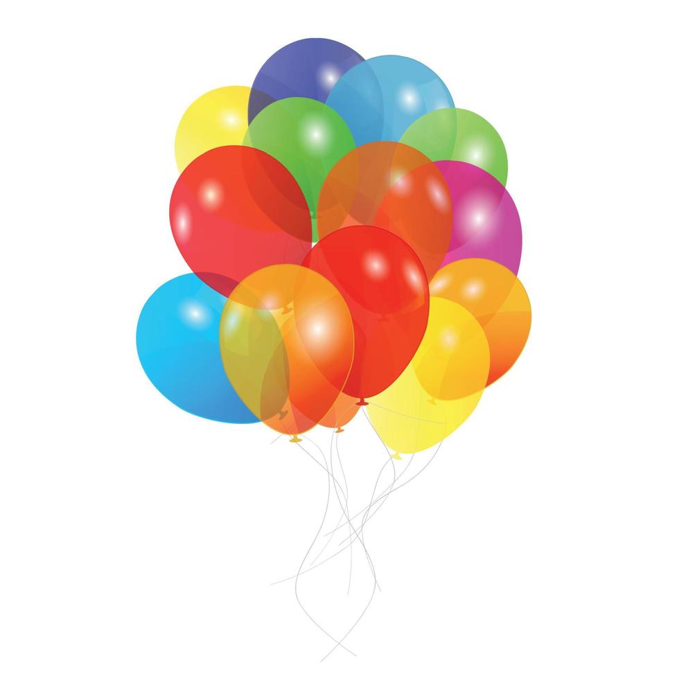Colored Balloons, Vector Illustration