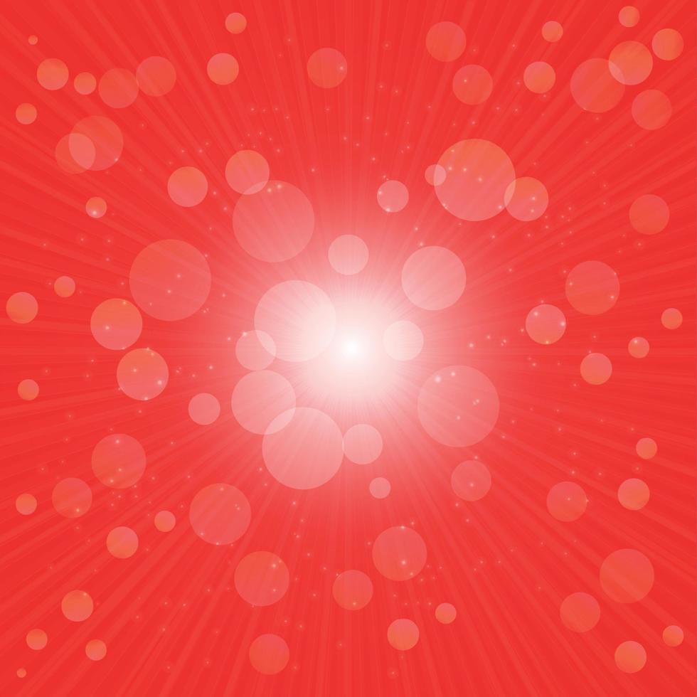 Red Summer Background. Vector Illustration