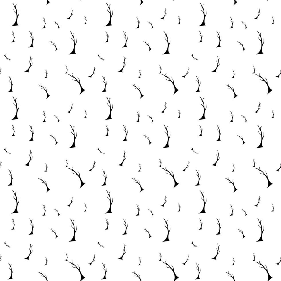 Autumn Tree. Seamless Pattern. Vector Illustration.