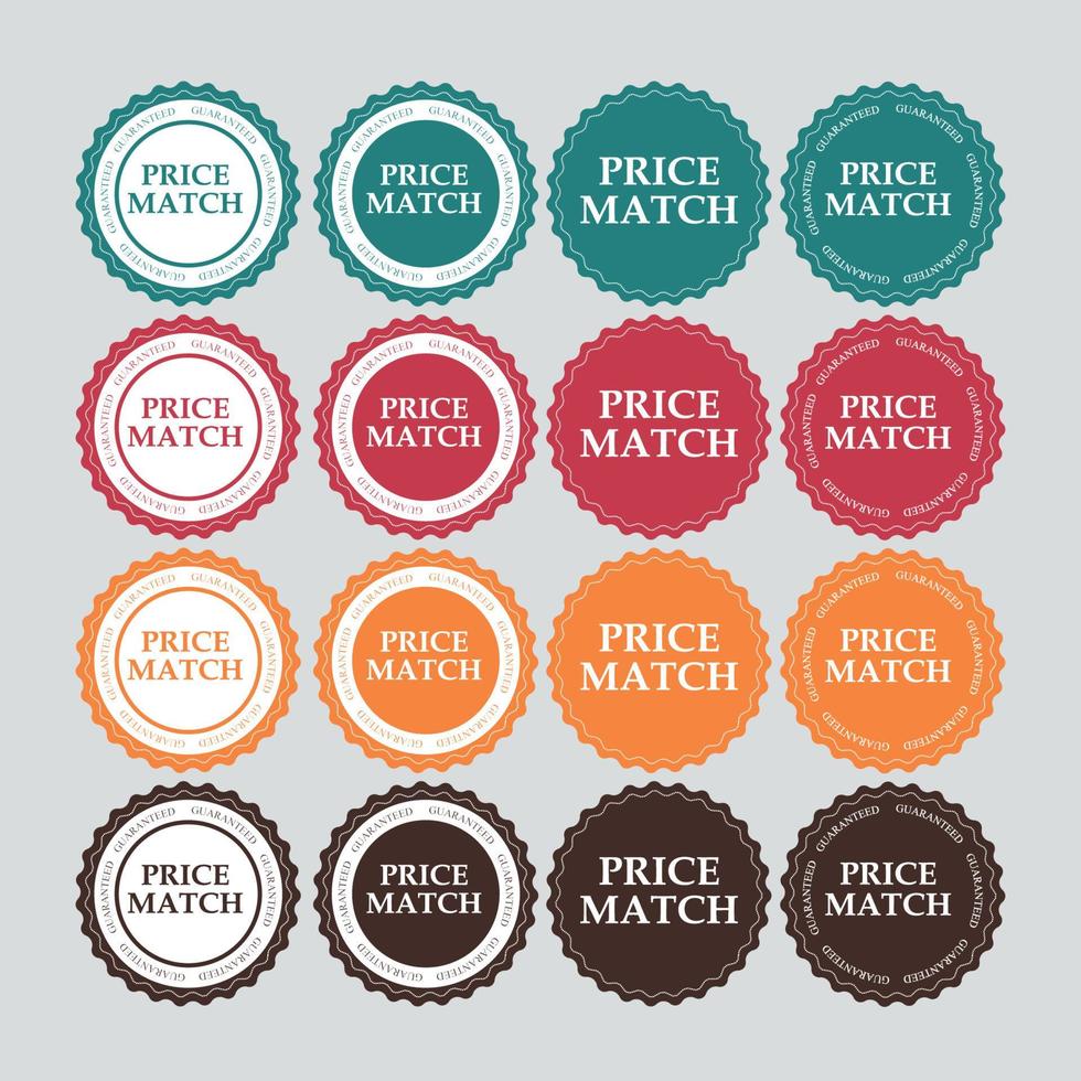 Price Match Label Vector Illustration