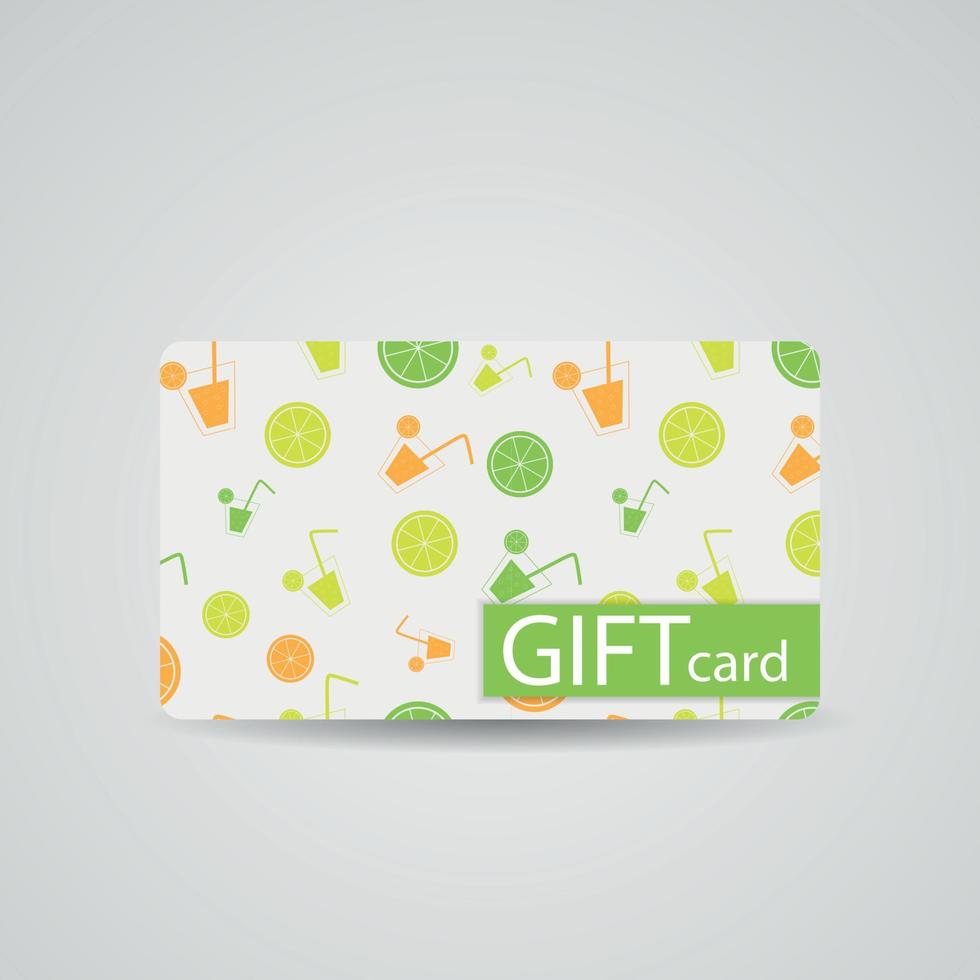 Abstract Beautiful Drink Gift Card Design, Vector Illustration.
