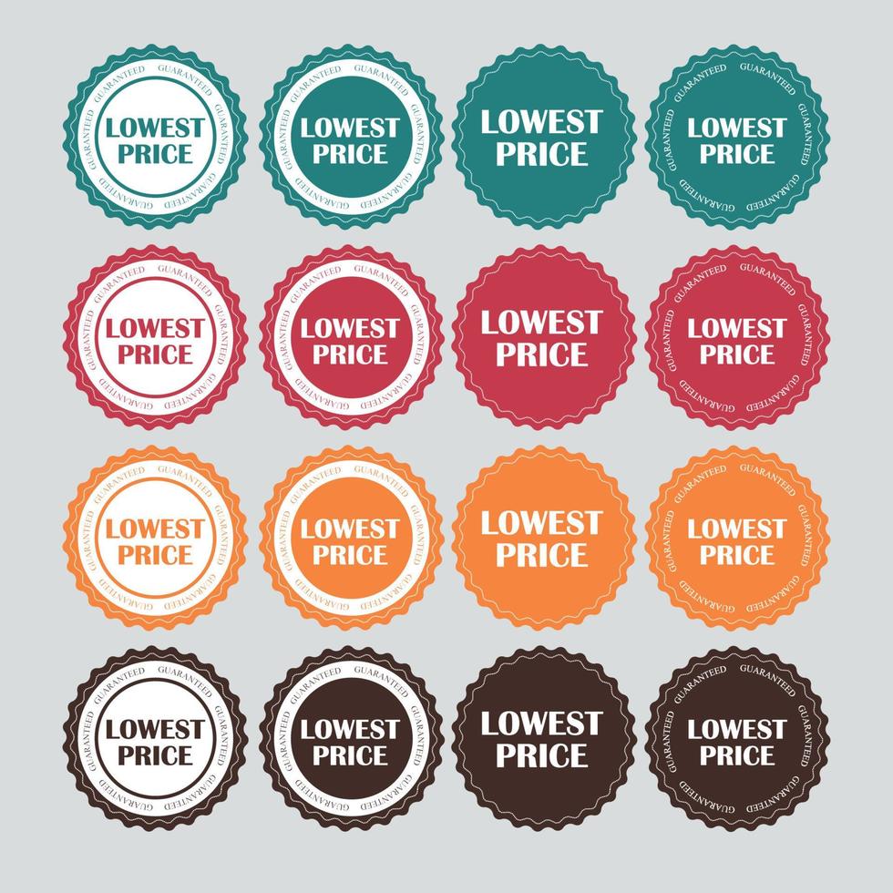 Lowest Price Golden Label Vector Illustration