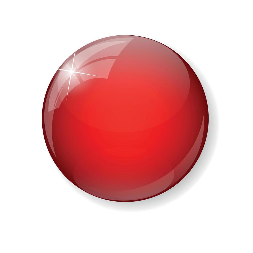 Red  Button Vector Illustration