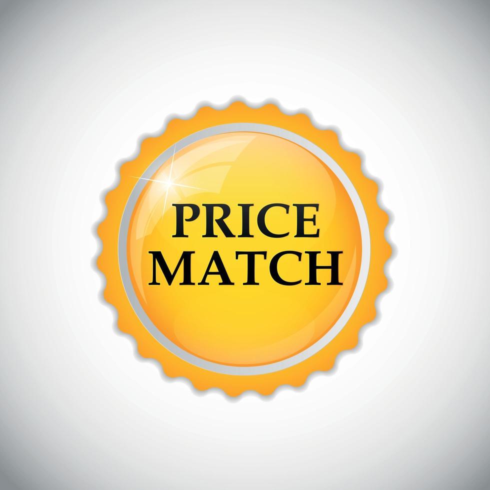 Price Match Label Vector Illustration