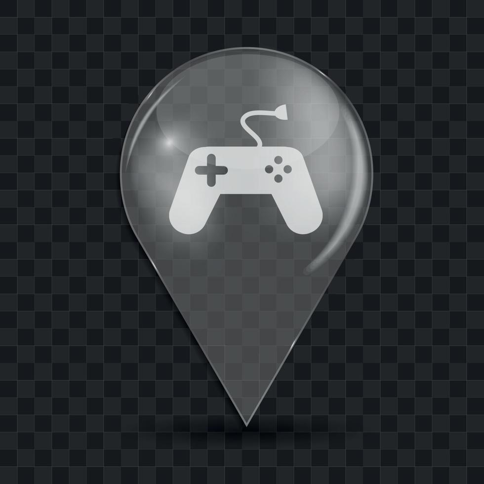 Game and Fun Glossy Icon Vector Illustration
