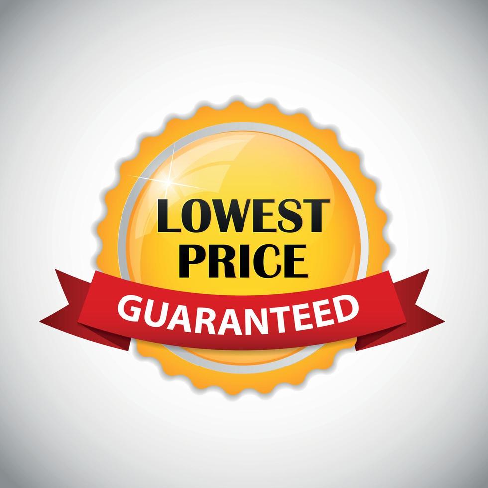 Lowest Price Golden Label Vector Illustration