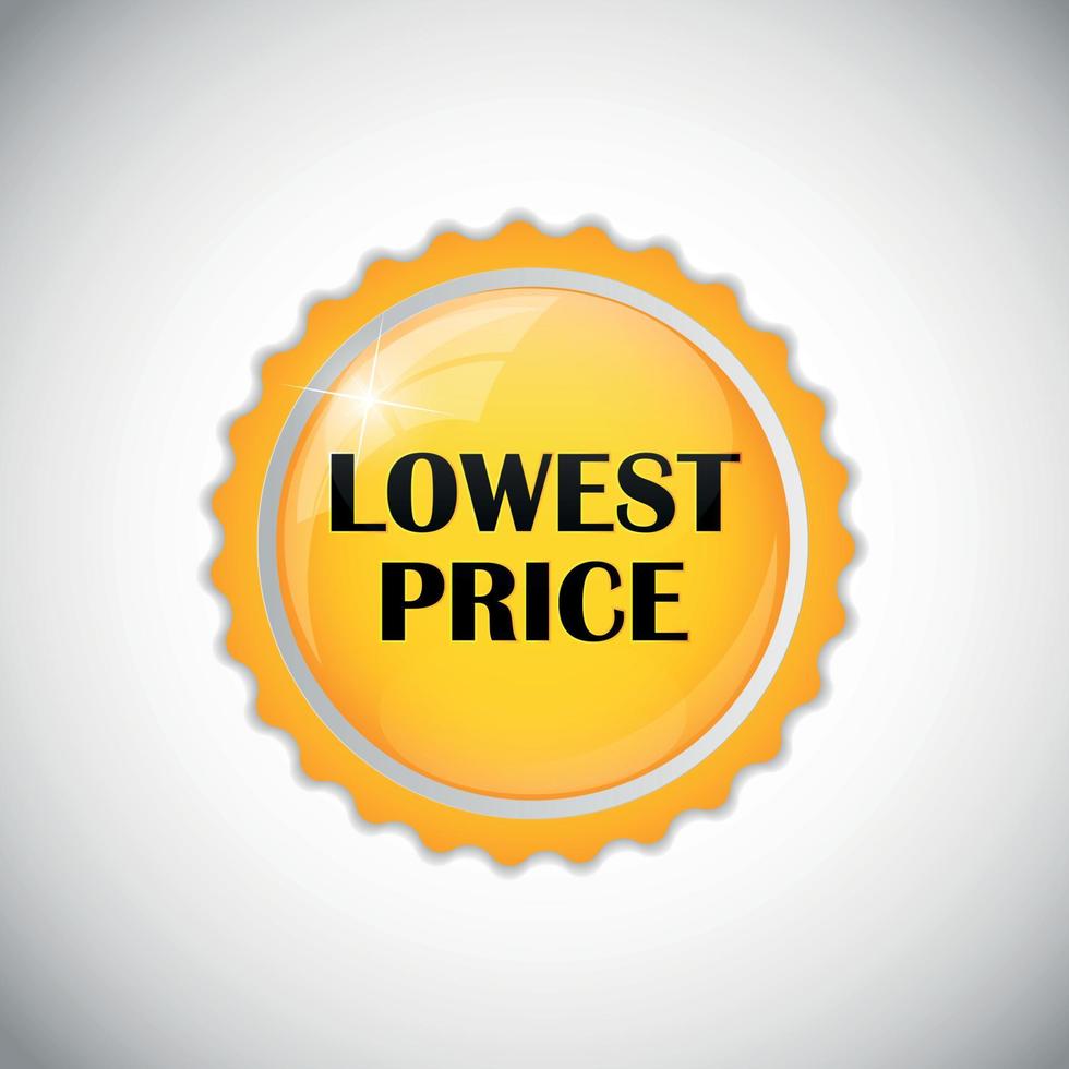 Lowest Price Golden Label Vector Illustration