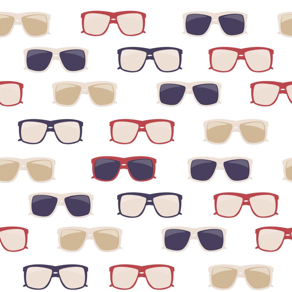 Glasses and Sunglasses Seamless Pattern Vector Illustration