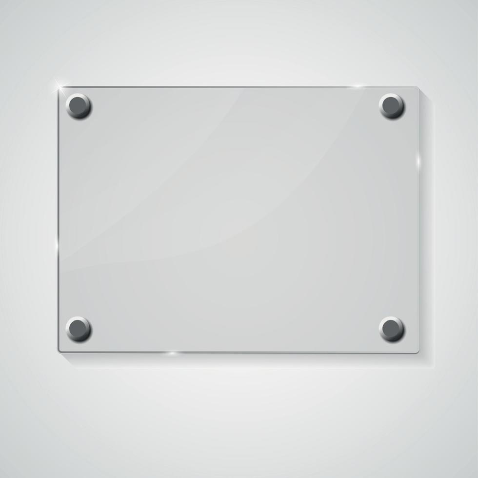 Glass frame on abstract background. Vector illustration.