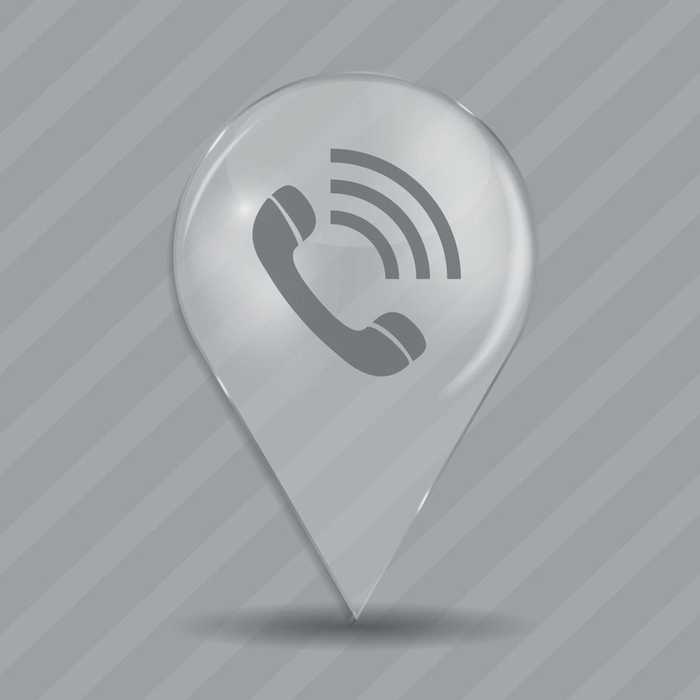 Phone Glossy Icon Vector Illustration
